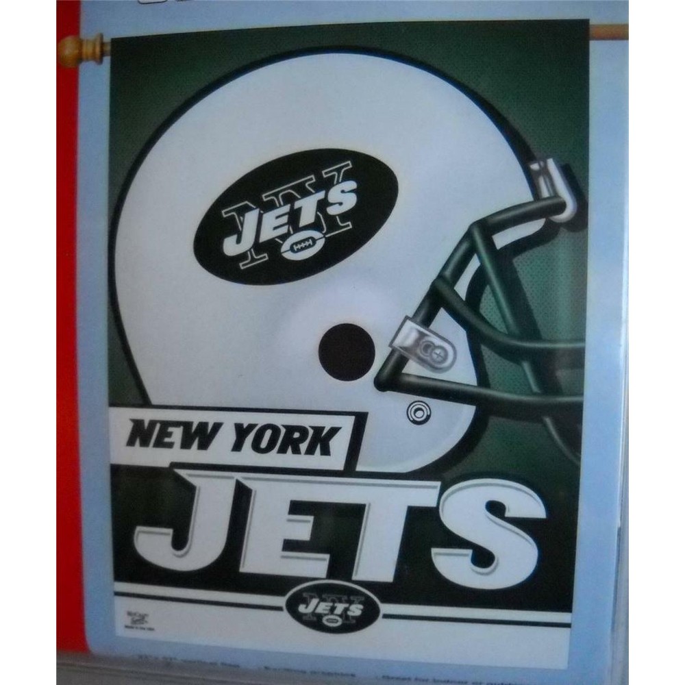 New York JETS Team Flag NFL Vertical Indoor Outdoor OFFICIALLY LICENSED 27 x 37